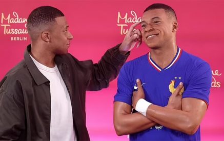 Kylian Mbappe unveils Madame Tussauds wax statue and is left startled by ‘sensational’ likeness of the figure, as he claims ‘it’s 100% me!’
