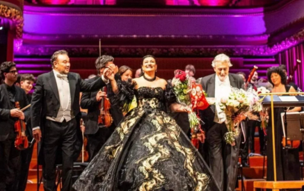Plácido Domingo has sung, danced, and conducted the orchestra. Soprano Varduhi Khachatryan provides the details