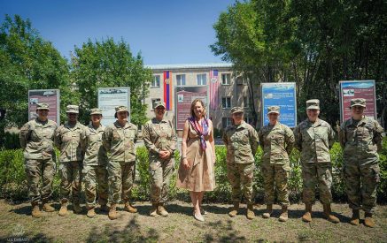 Ambassador Kvien joined Major General of U.S. European Command, Brigadier General of the Kansas Army National Guard, and Brigadier General of U.S. Army Europe and Africa in observing the Eagle Partner 24 exercise