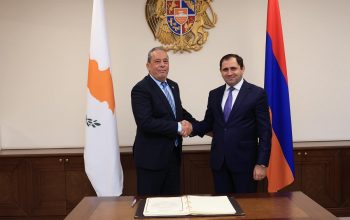 The Ministers highly commended the level of cooperation between Armenia and Cyprus in the defence sector