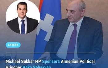 Michael Sukkar MP Sponsors Armenian Political Prisoner Bako Sahakyan