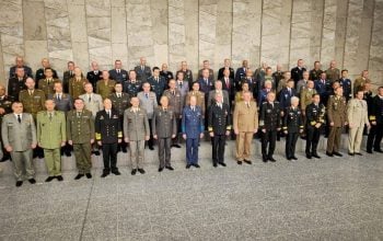 A delegation headed by the Lieutenant General Edward Asryan is in Brussels to participate in a meeting of the NATO Military Committee