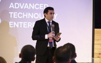 Hakob Arshakyan gives a welcoming speech at 24th Congress of Union of Advanced Technology Enterprises (UATE)