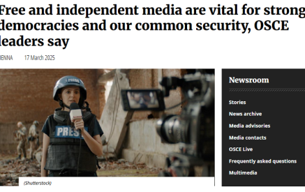 Free and independent media are vital for strong democracies and our common security, OSCE leaders say