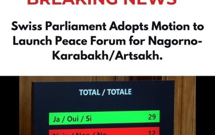 The EAFJD Welcomes the adoption by the Swiss Parliament of a Motion to Launch Peace Forum for Nagorno-Karabakh