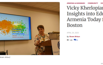 Vicky Kherlopian Gives Insights into Education in Armenia Today for Tekeyan Boston
