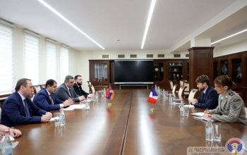 Suren Papikyan and Olivier Decottignies highly valued the achievements within the framework of cooperation and outlined the main directions for further collaboration