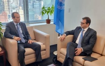 Robert Abisoghomonyan and Mohamed Khaled Khiari discussed the situation in the Middle East and touched upon pressing issues related to international and regional security