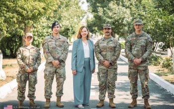 Ambassador Kvien Meets Armenian-American Servicemembers Participating in Eagle Partner 2025
