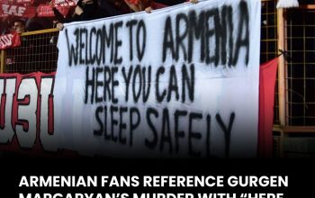 Armenian Fans Recall Safarov Case With Powerful Banner at Hungary Match