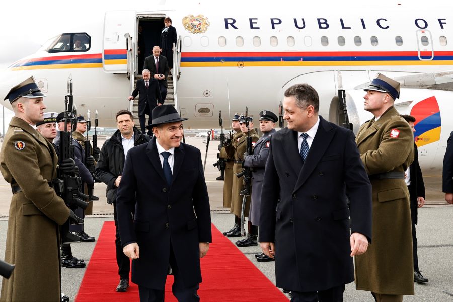 Nikol Pashinyan has arrived in the Republic of Poland on a two-day official visit