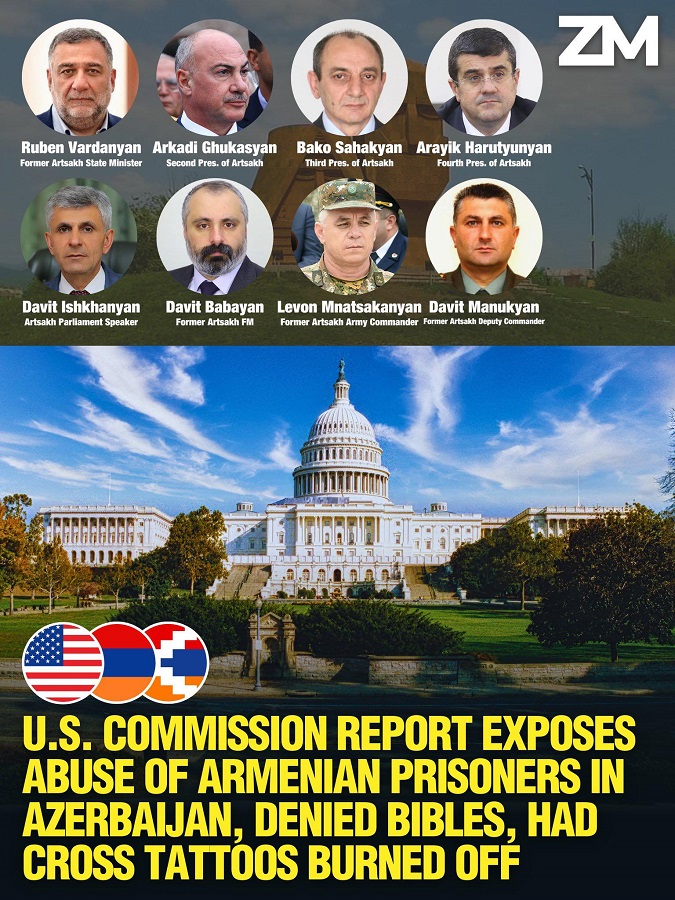 U.S. Commission Report Exposes Abuse Of Armenian Prisoners In Azerbaijan, Denied Bibles, Had Cross Tattoos Burned Off