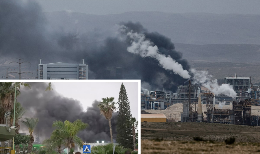 Chemicals plant in southern Israel hit by Iranian missile or debris