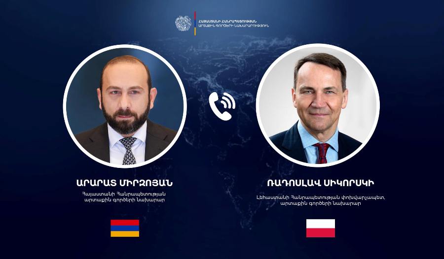 Ararat Mirzoyan and Radosław Sikorski emphasized the importance attached to deepening the Armenia-Poland partnership both in a bilateral format and within the EU platform