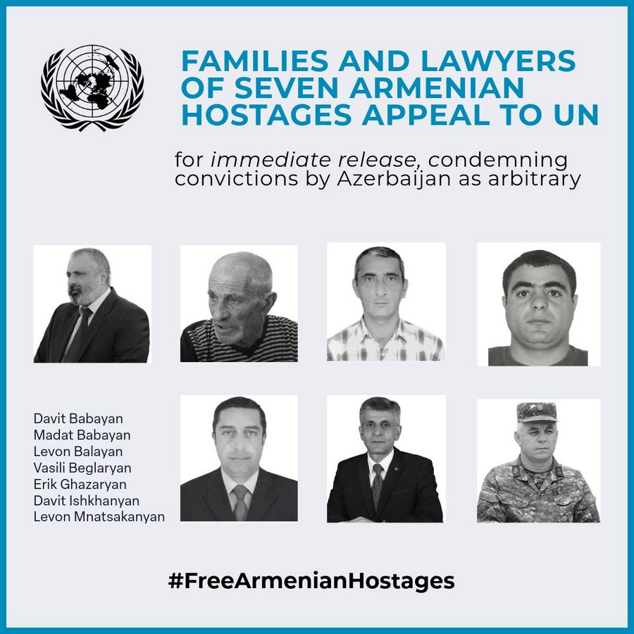 Families and Lawyers of Seven Armenian Hostages Appeal to UN for Immediate Release, Condemning Convictions by Azerbaijan as Arbitrary