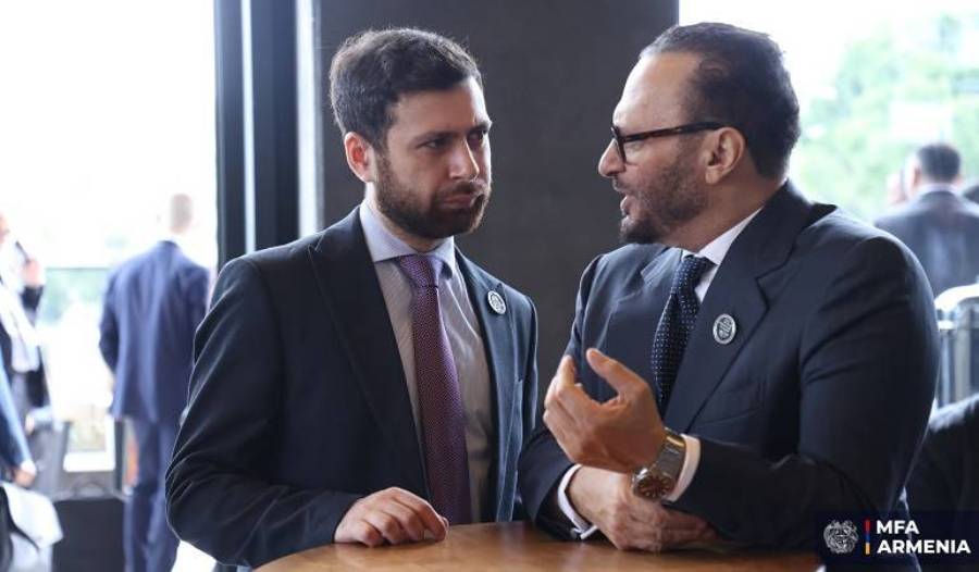 Kostanyan, Gargash Discuss Armenia–UAE Ties, Regional Security at Antalya Forum