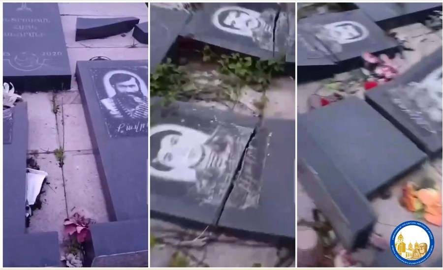 Azerbaijani Vandalism Targets Cemetery of Fallen Freedom Fighters in Vaghuhas