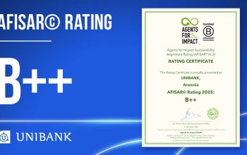Unibank Receives B++ Sustainability Alignment Rating from Agents for Impact GmbH