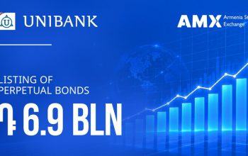 Unibank’s AMD 6.9 billion Perpetual Bonds Listed on the Armenia Securities Exchange